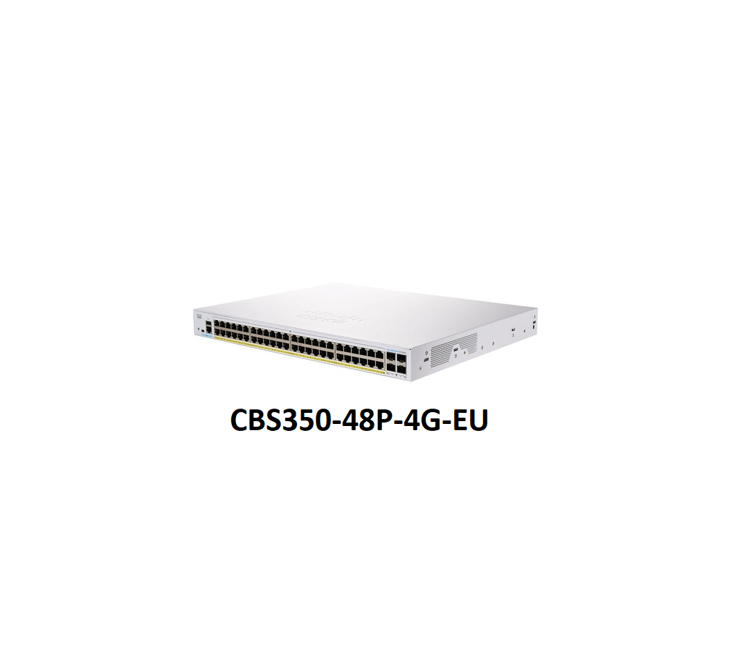 Cisco Business CBS350-48P-4G 48-Port Gigabit PoE Managed Network Switch