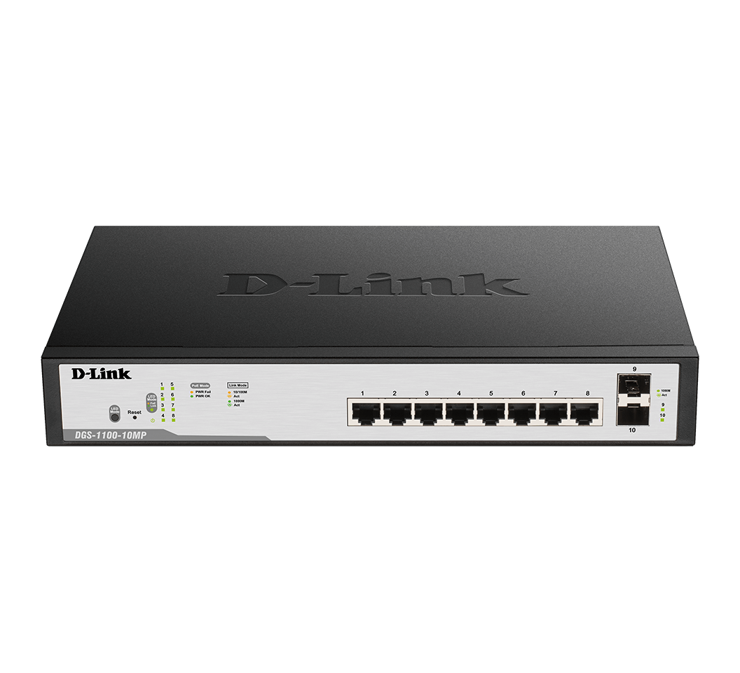 D-Link upto 250 Meter support 24-Port 1000Mbps PoE Switch with 2 SFP Ports - DGS-F1026P