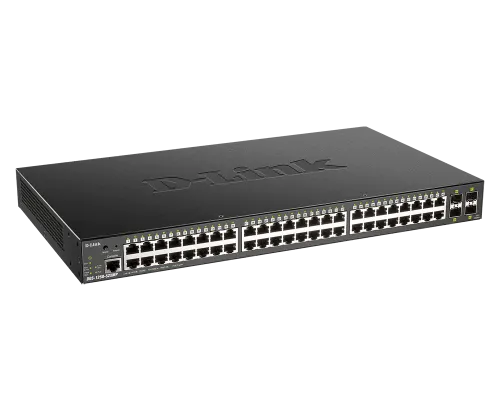 D-Link DGS-1250-52XMP 52-Port 48 x 10/100/1000BASE-T PoE ports 4 x 10G SFP+ ports