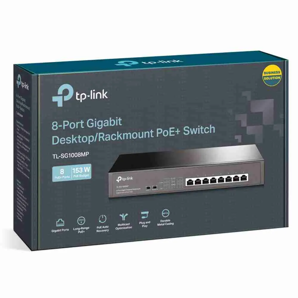8-Port Gigabit Desktop/Rackmount Switch with 8-Port PoE+