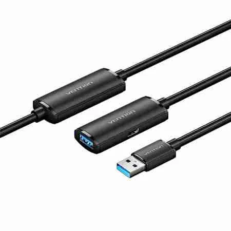 USB 3.0 Type-A Male to Type-A Female Active Extension Cable 10M Black