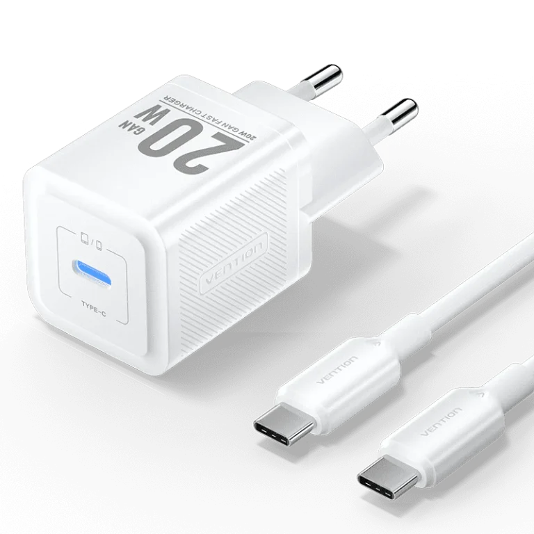 1-Port USB-C GaN Charger (20W) UK-Plug Black