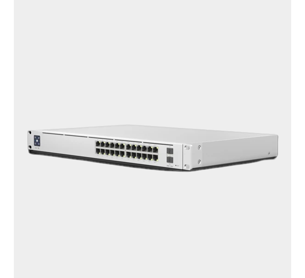 Unifi USW-PRO-24-POE Full POE (16) Gbe PoE+ RJ45 ports, (8) GbE PoE++ RJ45 ports, (2) 10G SFP+ ports, 400W total PoE availability