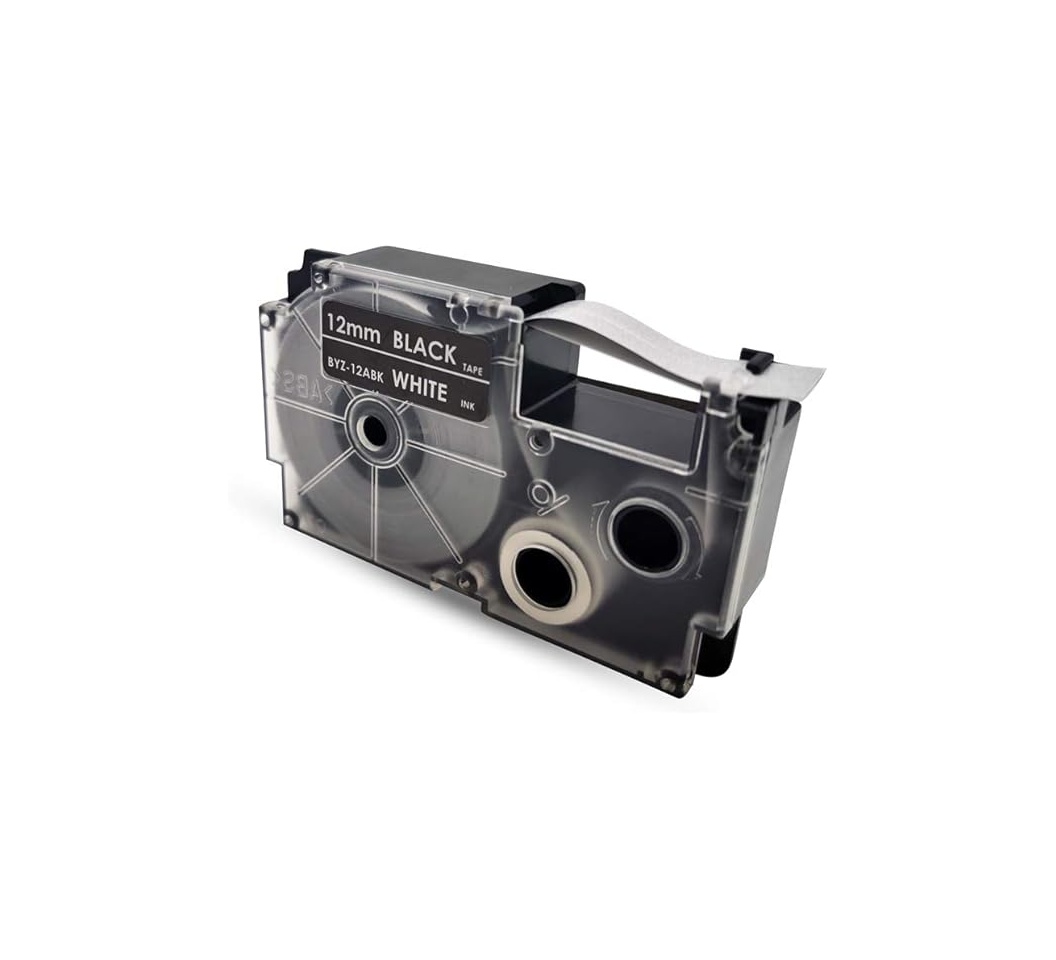 9mm*8m Black on White Byz-9we Casio Cartridge